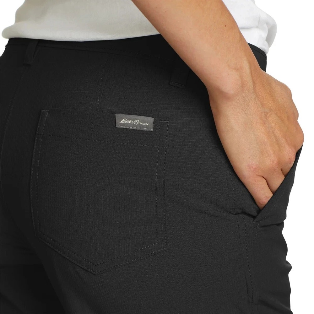 Eddie Bauer Ripstop Crop Pants Stretch Cargo Zip Pocket Capri Women's Size 16 - Picture 14 of 15